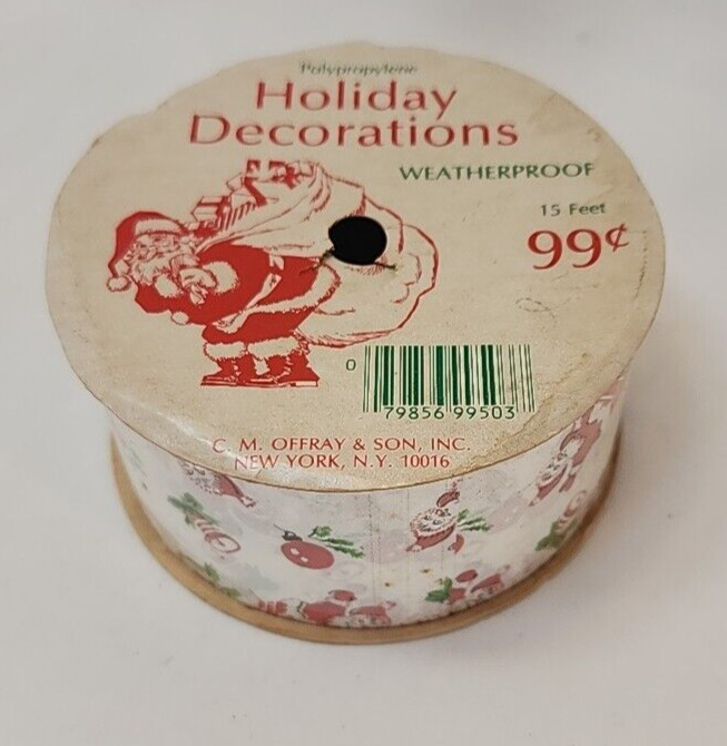 Vintage C.M. Offray & Son Polypropylene Holiday Decoration Ribbon New