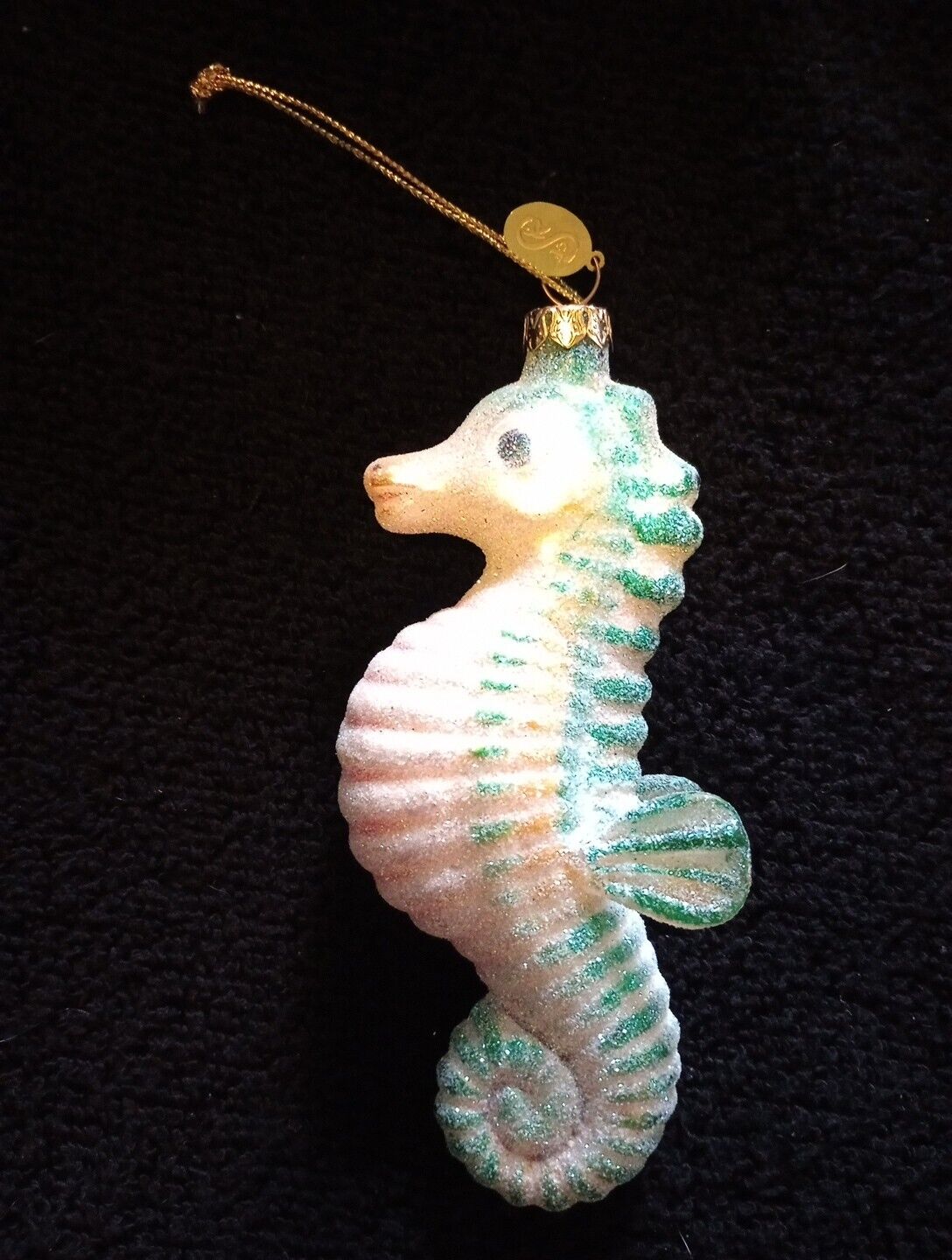 ScF Seahorse Glass Ornament