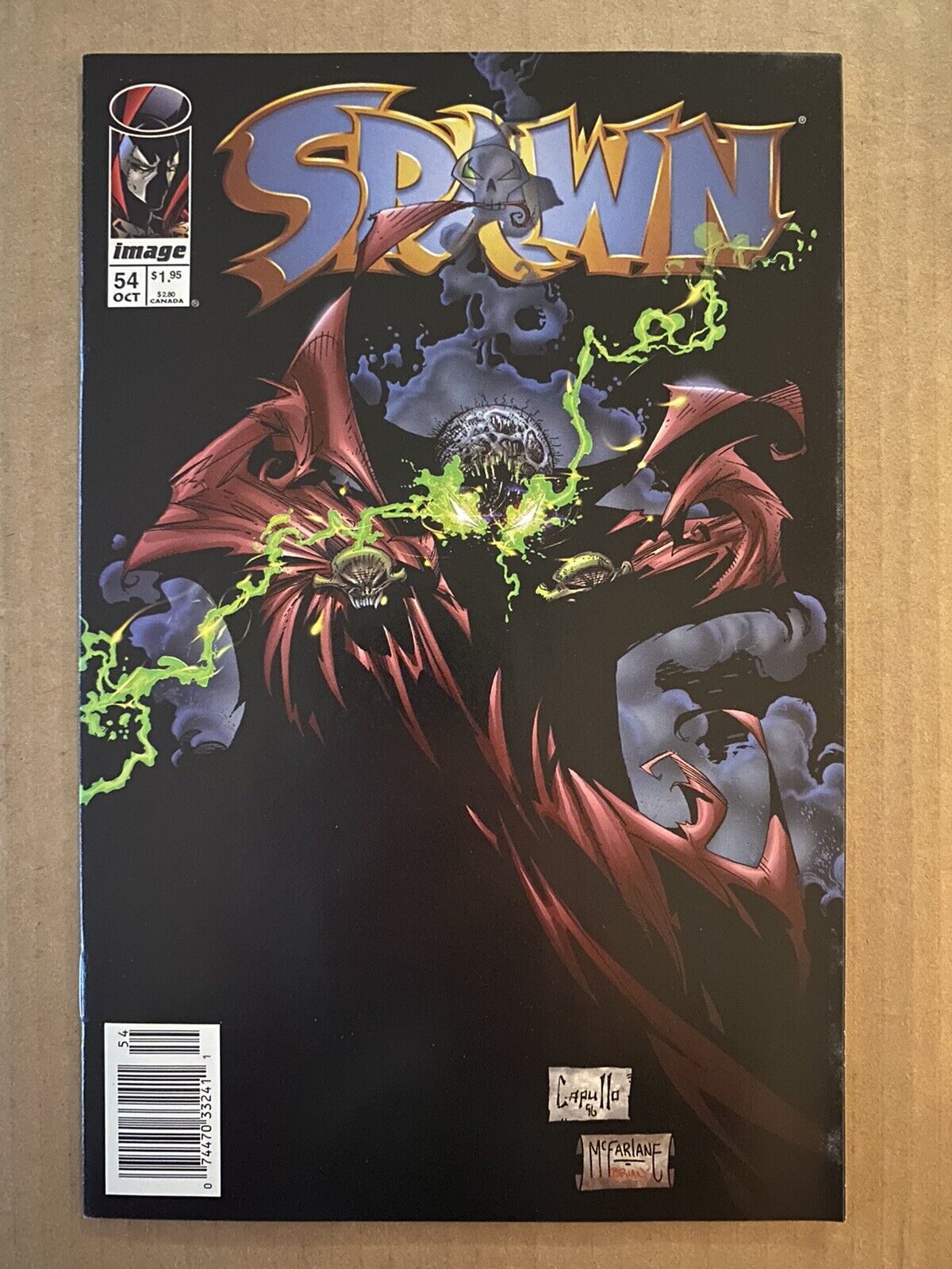Spawn #54 1992 1996 Newsstand 1:100 variant Image Comic Book NM