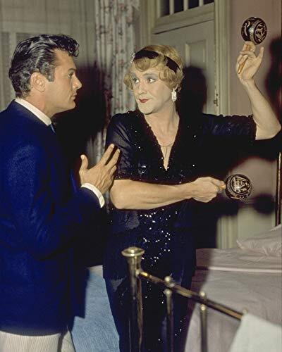 Some Like It Hot Tony Curtis Jack Lemmon in drag on set 16x20 inch Poster