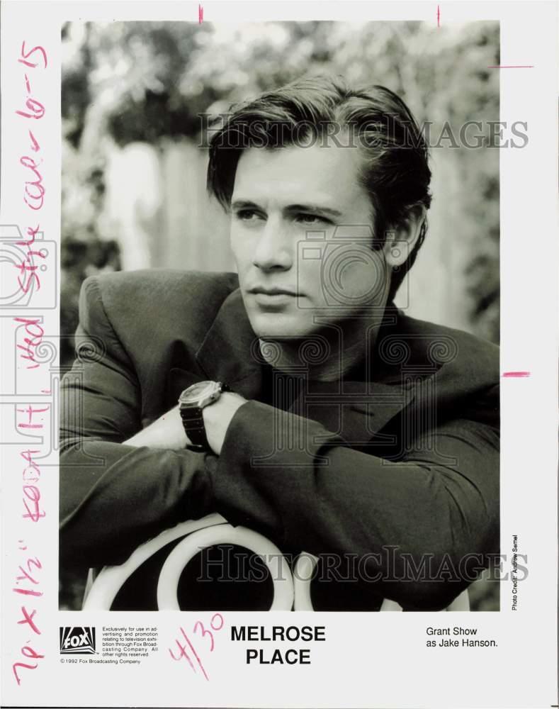 1992 Press Photo Actor Grant Show as Jake Hanson on \