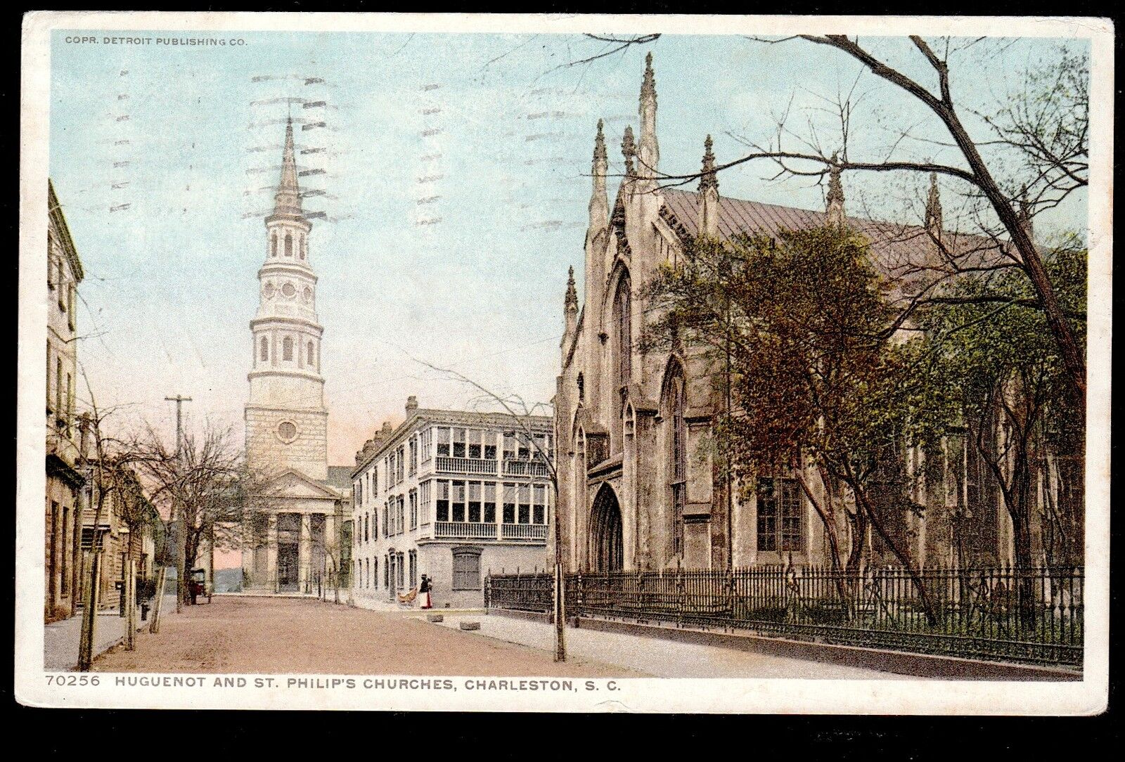 c1912 Hugenot & St.Philip\'s Churches Charleston South Carolina postcard
