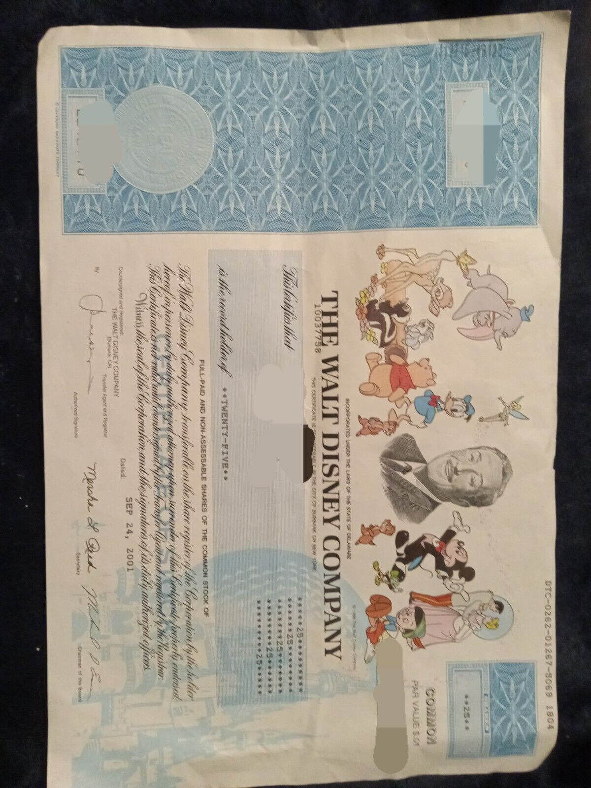 The Walt Disney Certificate