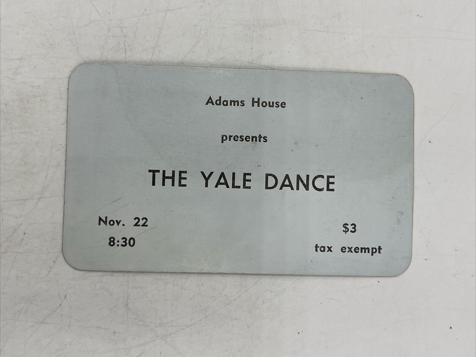 Original 1957 Harvard Adams House Invitation The Yale Dance Party Vintage Ticket