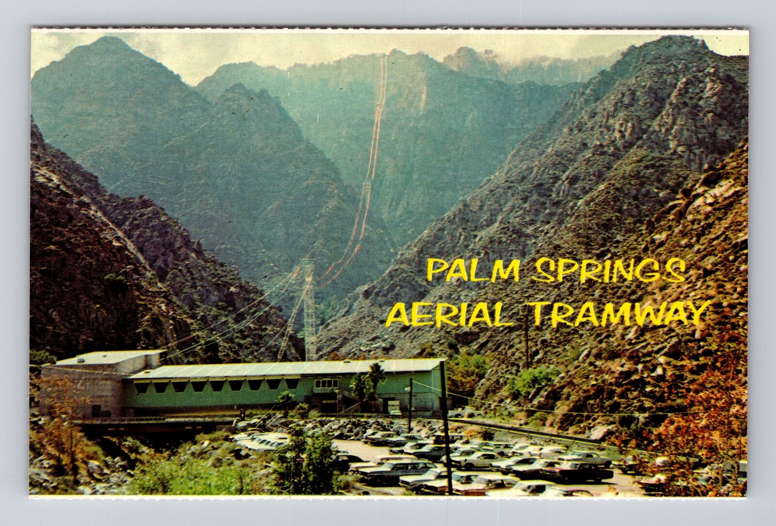Palm Springs CA-California, Tramway Valley Station, Antique Vintage Postcard