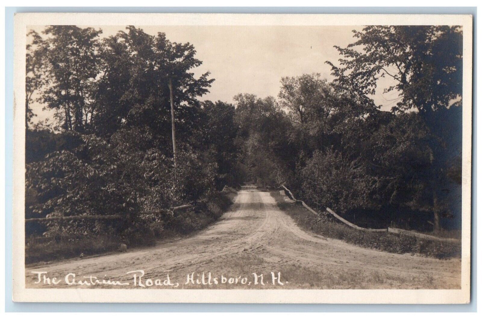 c1910's The Antrim Dirt Road Hillsboro New Hampshire NH RPPC Photo Postcard