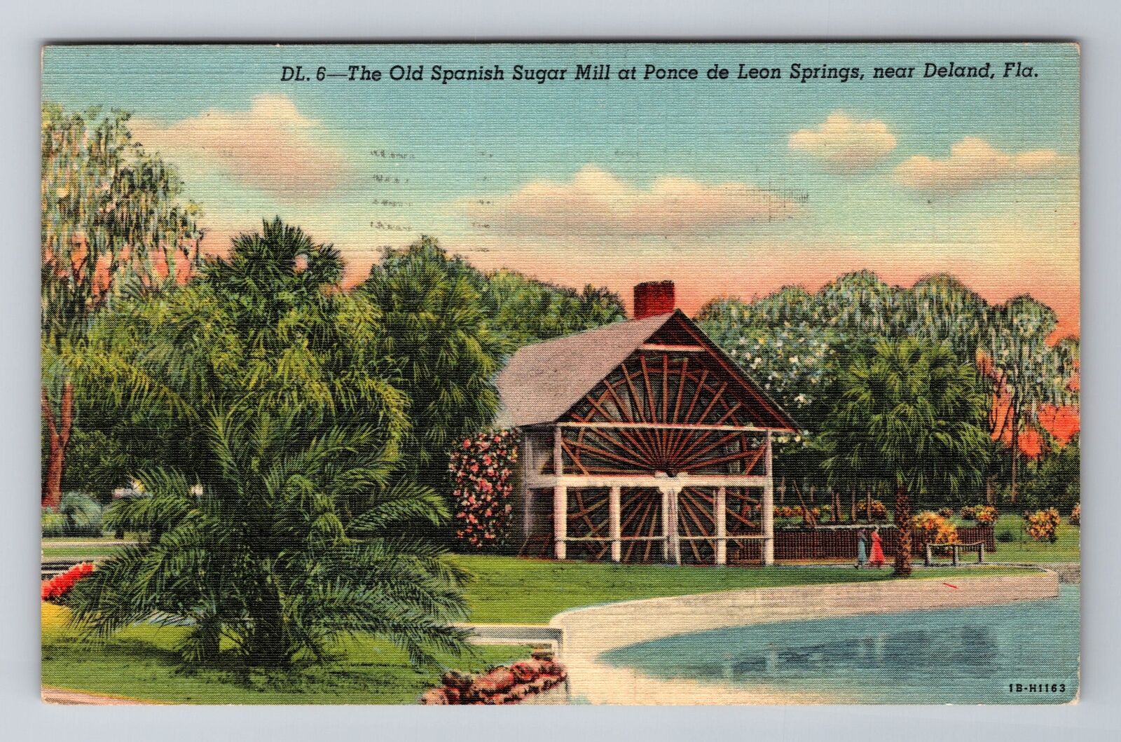 Deland FL-Florida, Old Spanish Sugar Mill, Antique, Vintage c1949 Postcard
