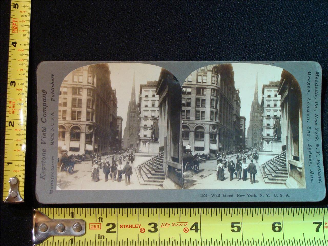 b043, Keystone Stereoview, #1009, Wall Street, New York City, NY, c.1909