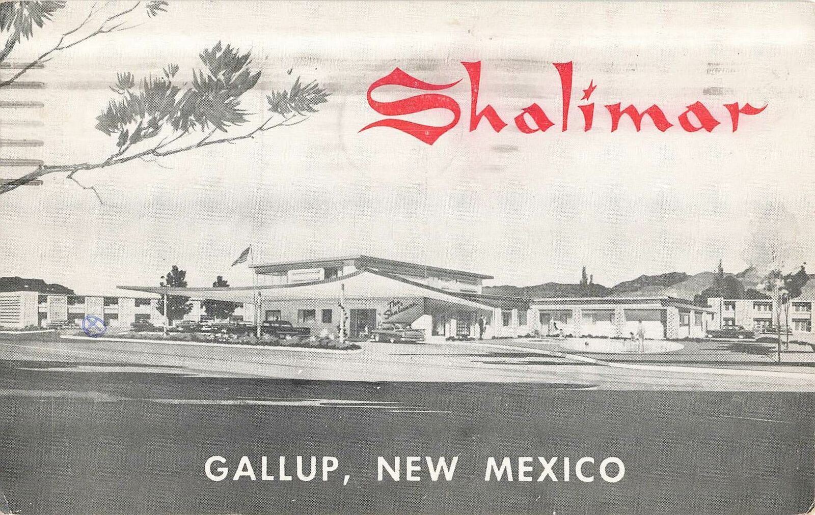 Vintage 1961 Postcard  Shalimar Gallup New Mexico Tourist Rendezvous AAA motel