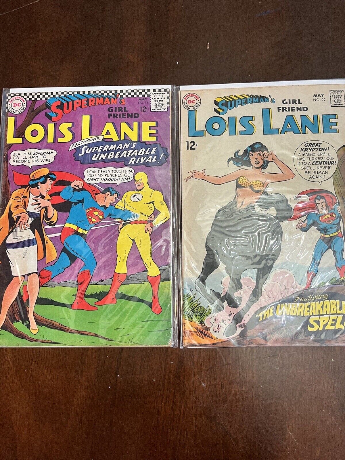 LOIS LANE D.C. COMIC BOOKS / #74 KEY FIRST BIZZARO FLASH 1967/ #92 1969