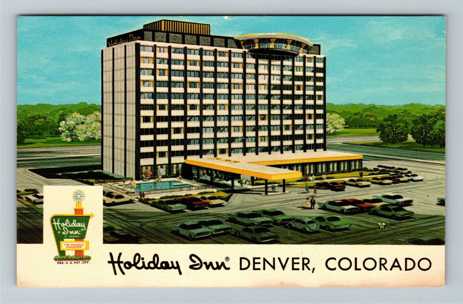 Denver CO-Colorado, Holiday Inn, Advertising, Vintage Postcard