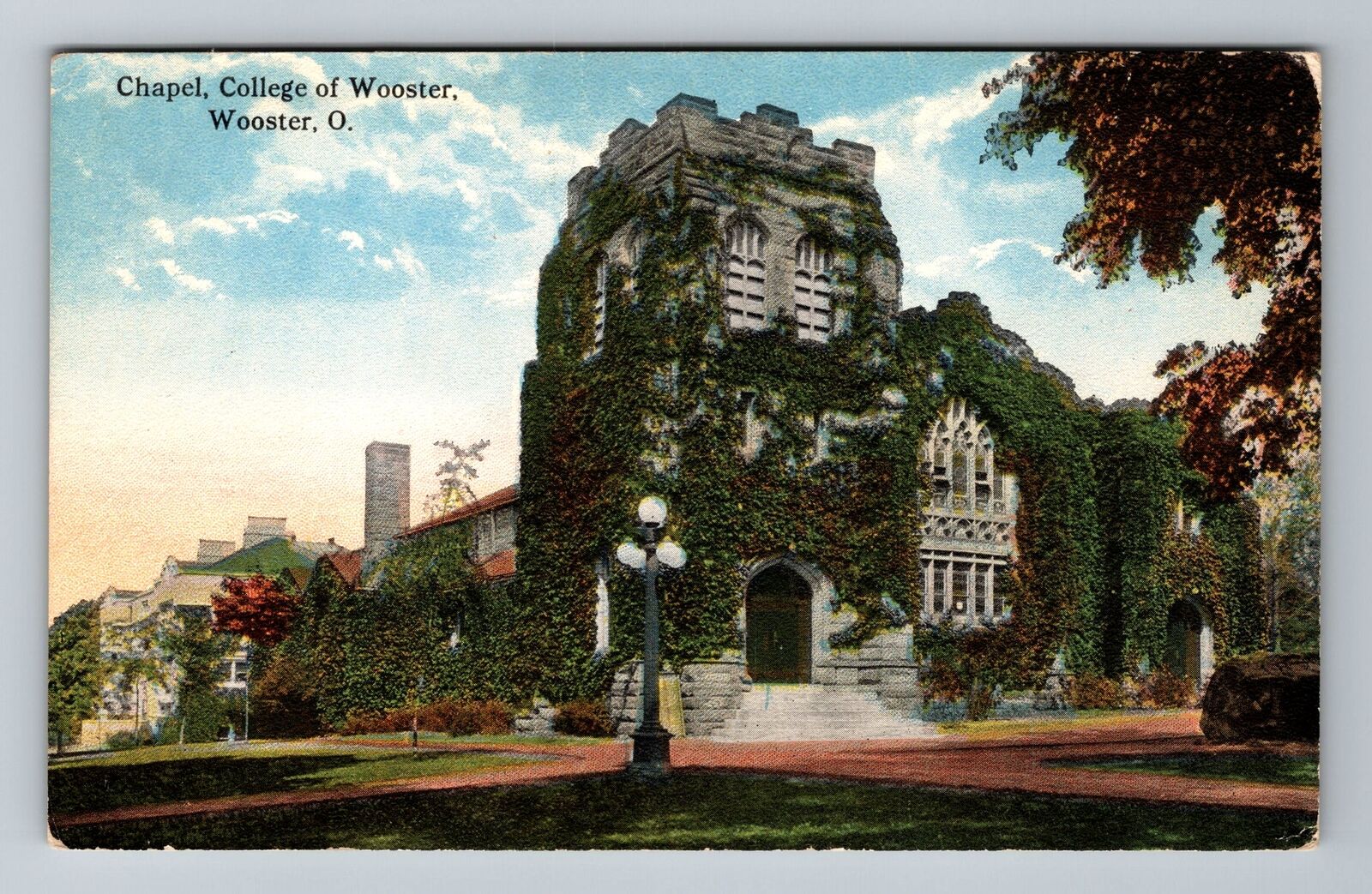 Wooster OH-Ohio, Chapel, College Wooster, Vintage Postcard