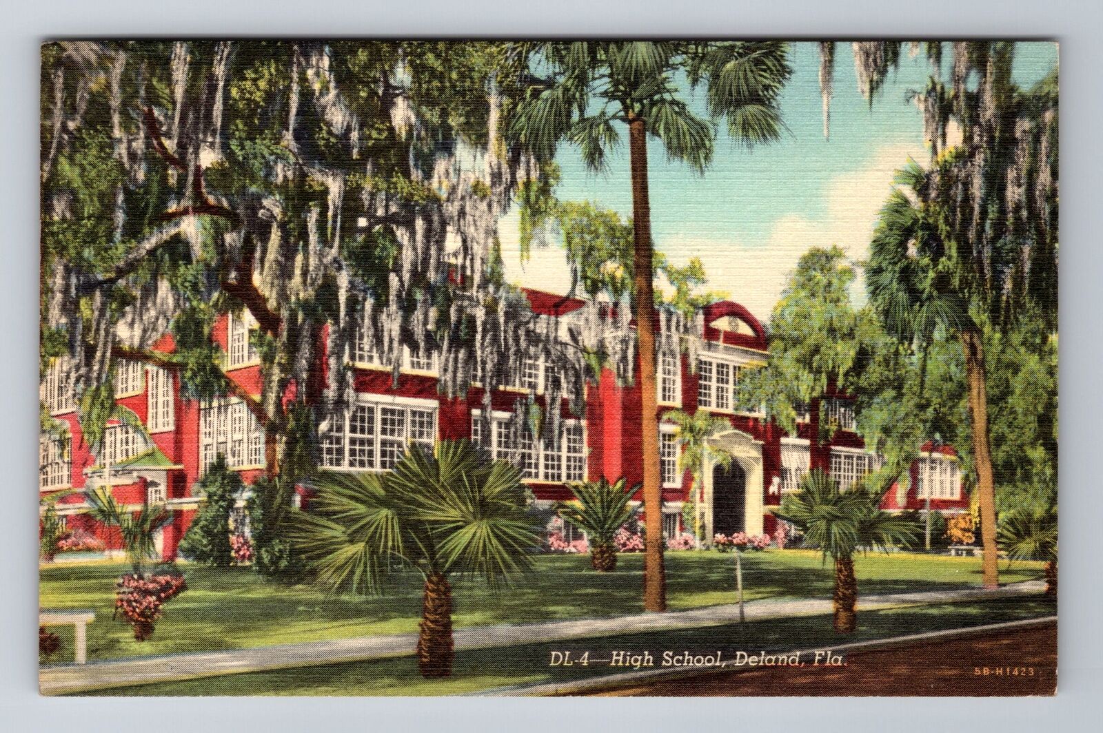 Deland FL-Florida, High School, Antique, Vintage Souvenir Postcard
