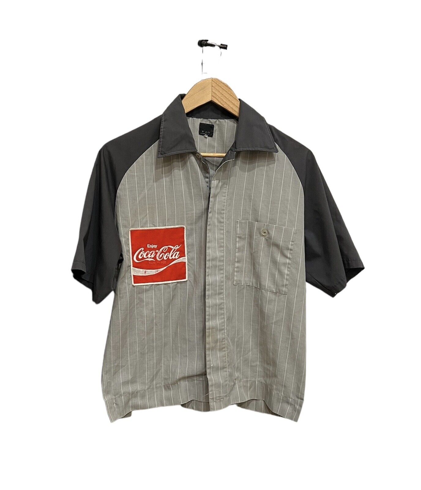 Vintage 60s 70s Lee Coca Cola Delivery Driver Shirt Medium