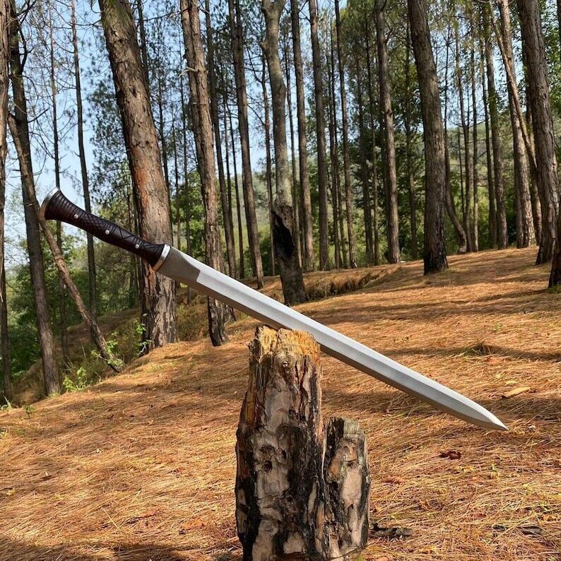 Custom Handmade Carbon Steel Blade Tactical Viking Sword| Hunting Sword Camping