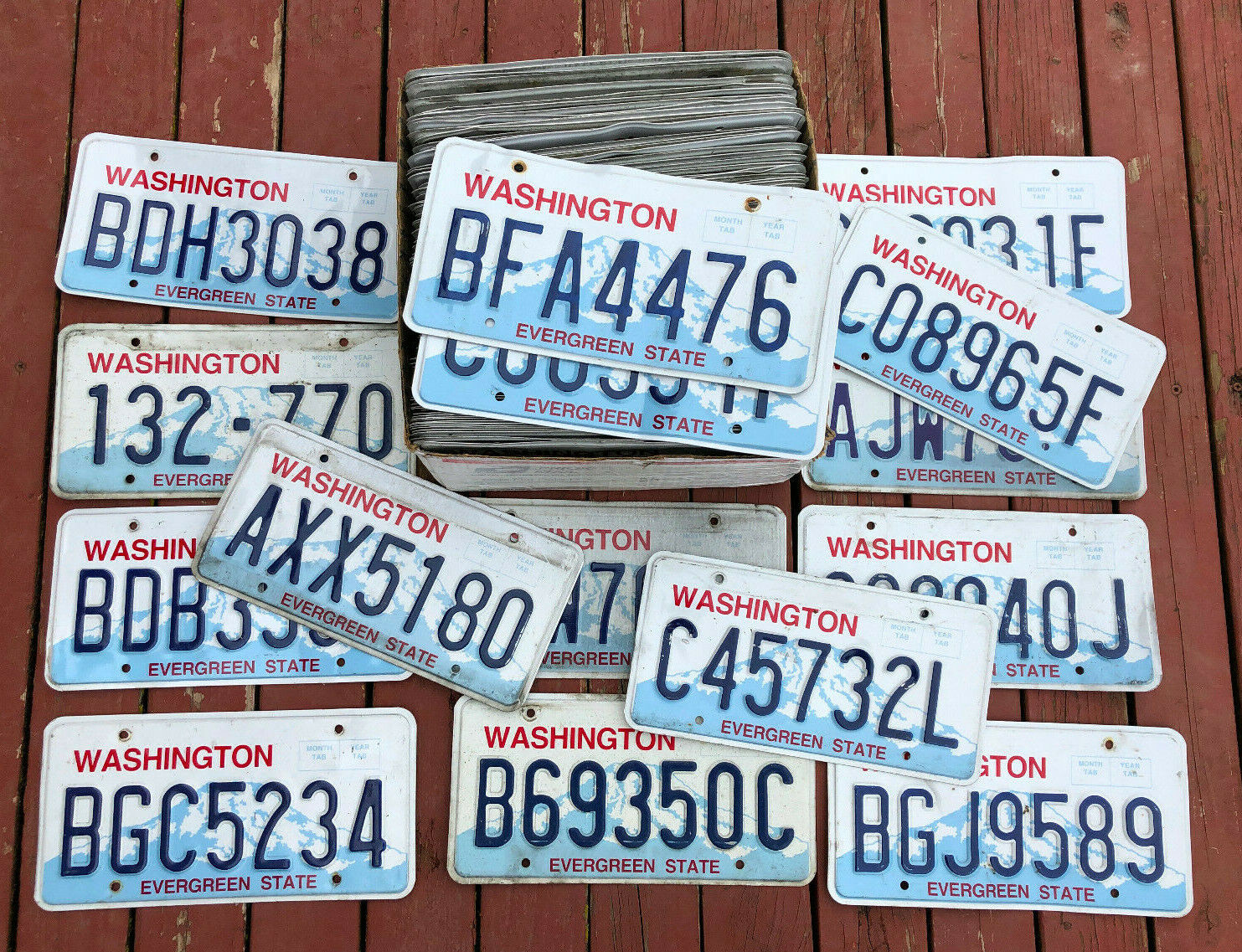 100 Washington State Craft Condition License Plates - Bulk Lot/Wholesale Lot