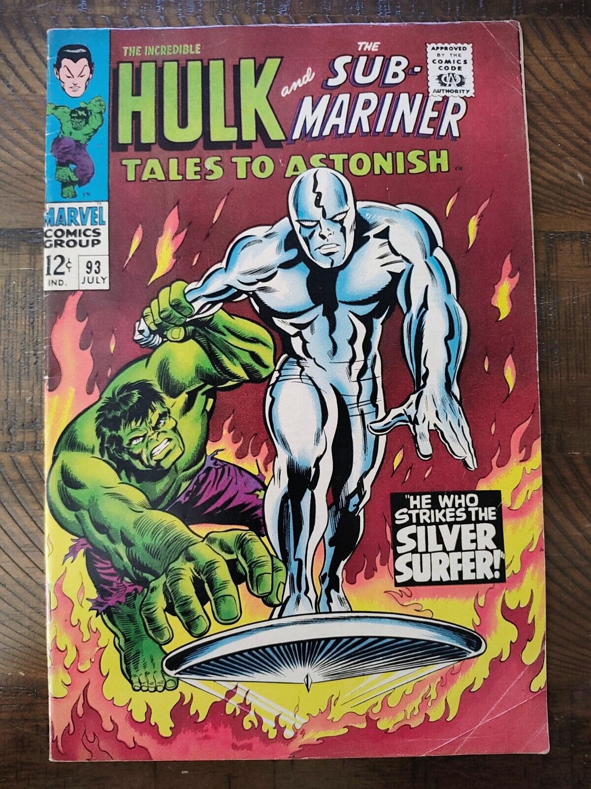 Tales To Astonish #93 1967 KEY COVER: Silver Surfer vs Hulk VERY NICE 