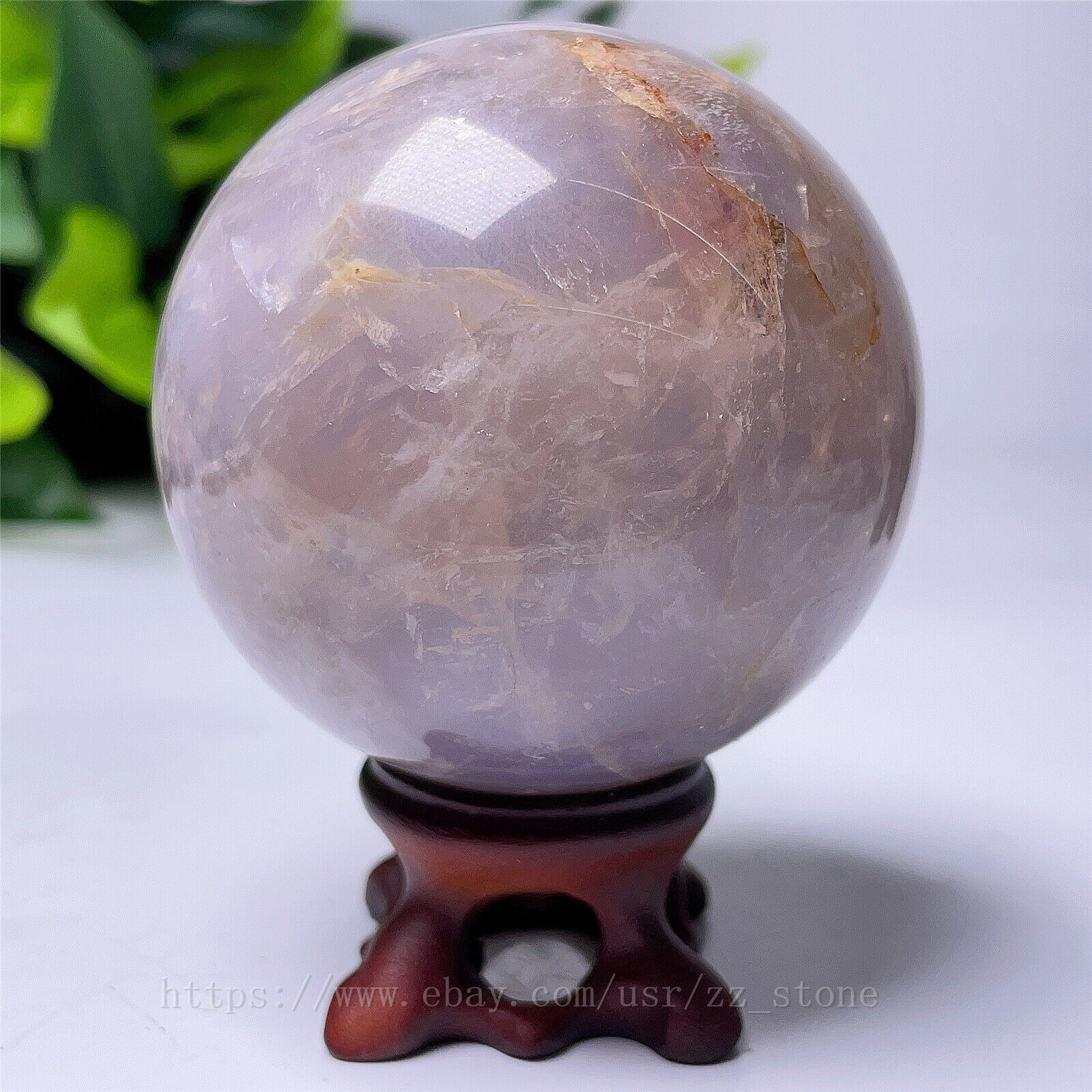 65-70MM Natural Blue Rose Quartz Sphere Crystal Ball Reiki Healing Decor Gift