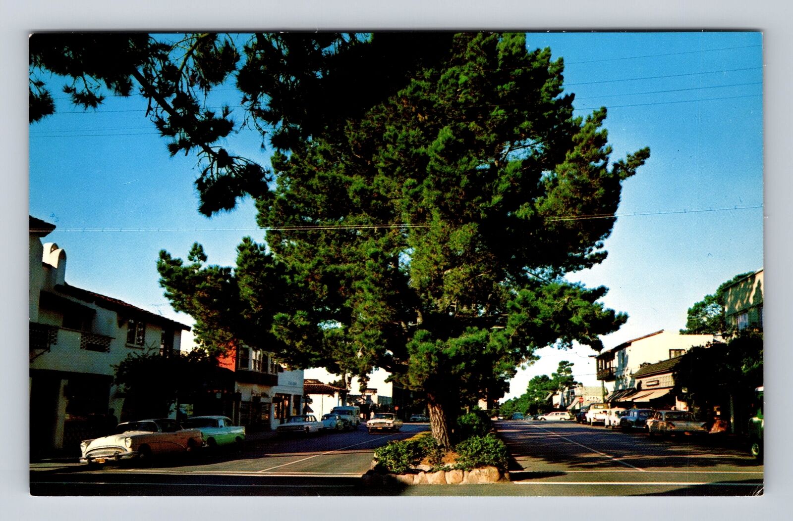 Carmel CA-California, Scenic Views Ocean Avenue, Antique Vintage Postcard