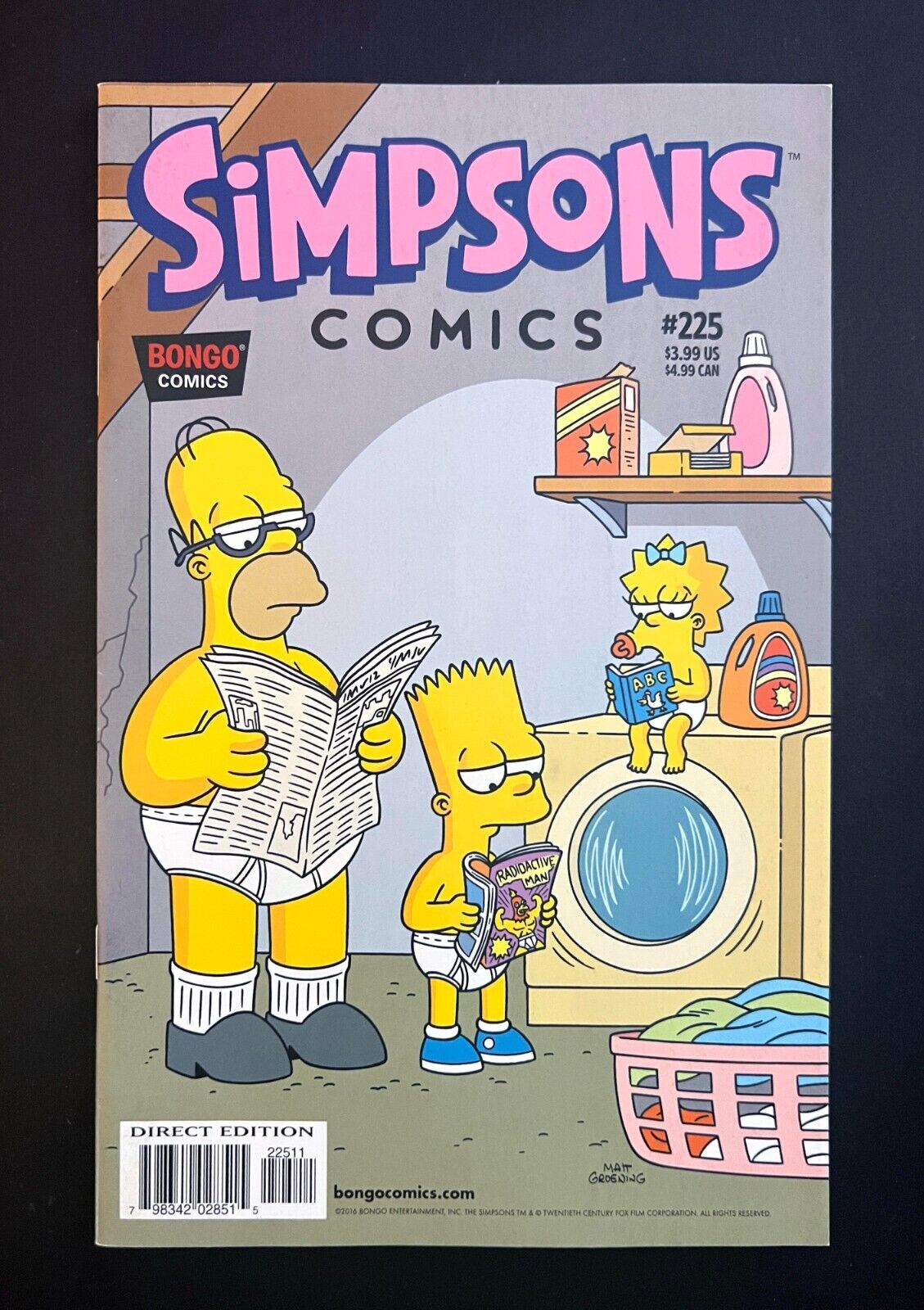 *Simpsons* #225 Matt Groening Cover Bongo Comics 2016
