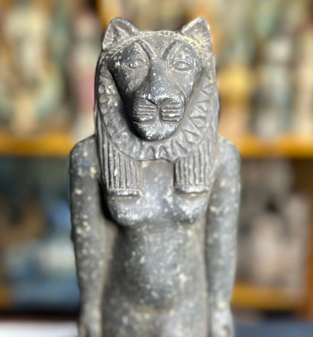 RARE Masterpiece For Ancient Pharaonic Lion Statue Sekhmet Goddess Of War BC
