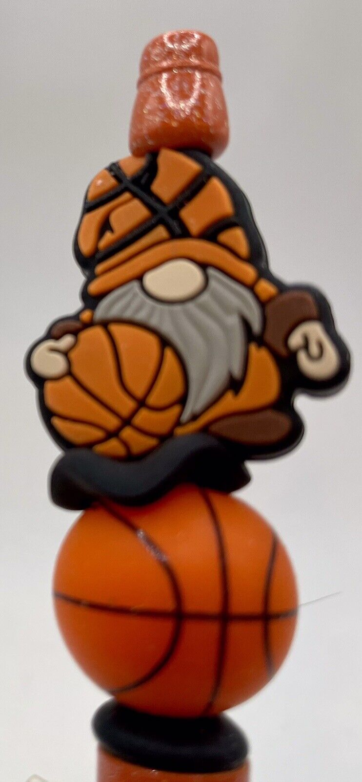 Beaded Ballpoint Pen …basketball Gnome Holding Basketball