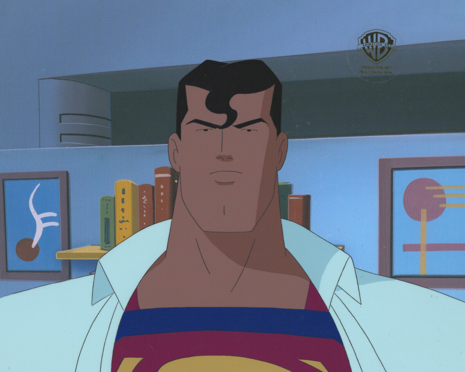 WB Superman The Animated Series- Original Production Cel-Superman-Feeding Time