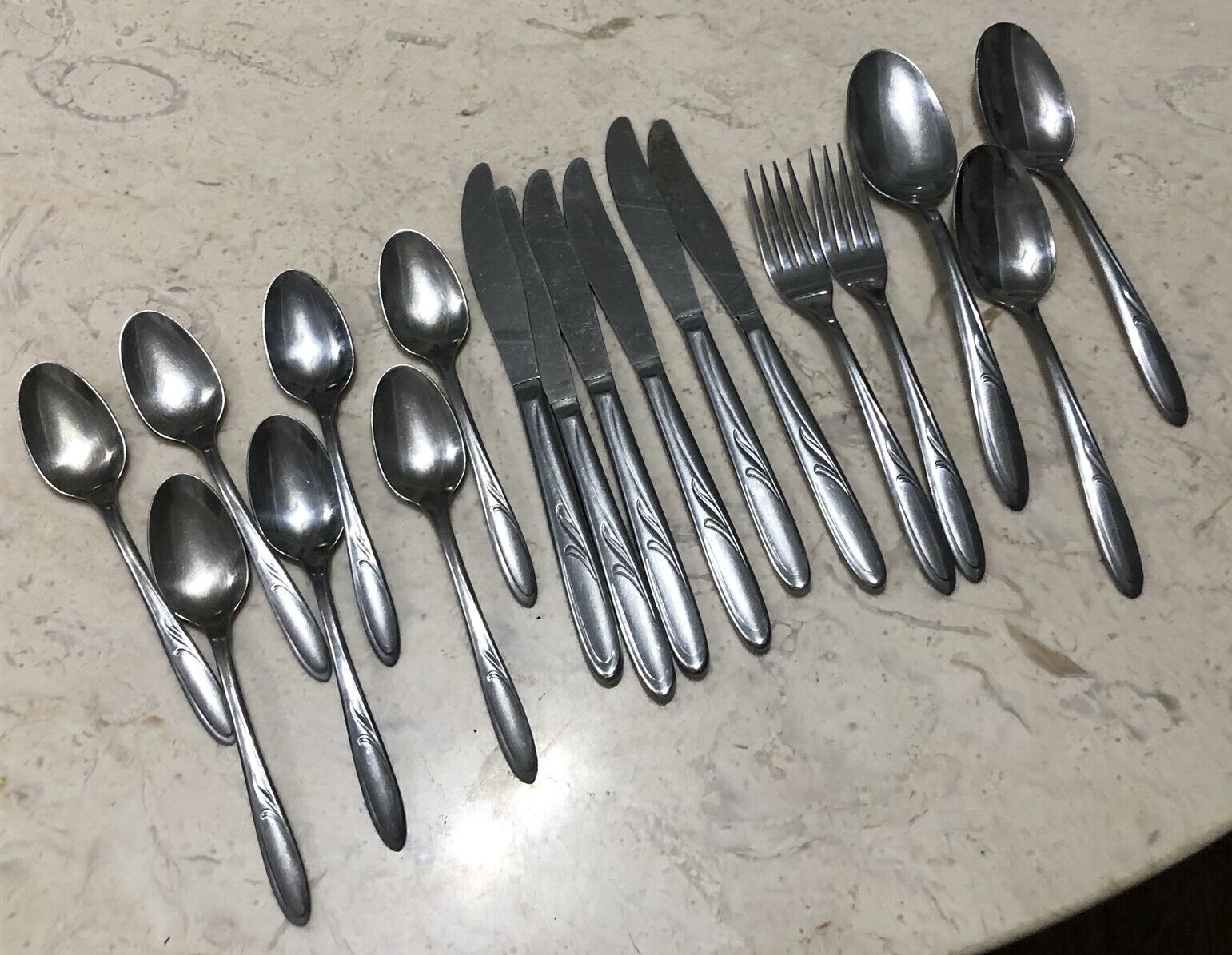 Vintage Superior Stainless Flatware USA Vibrant 18 pieces