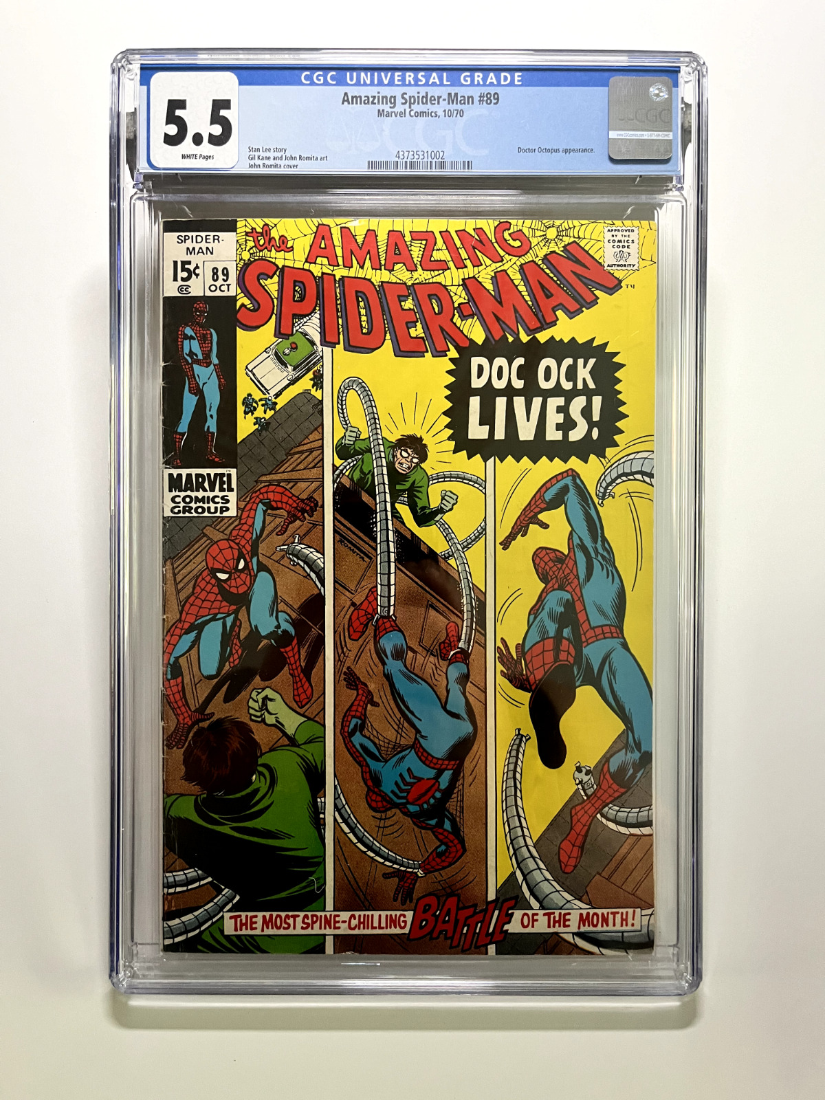 Amazing Spider-Man #89 CGC 5.5 (1970 Marvel Comics) John Romita Cover & Art