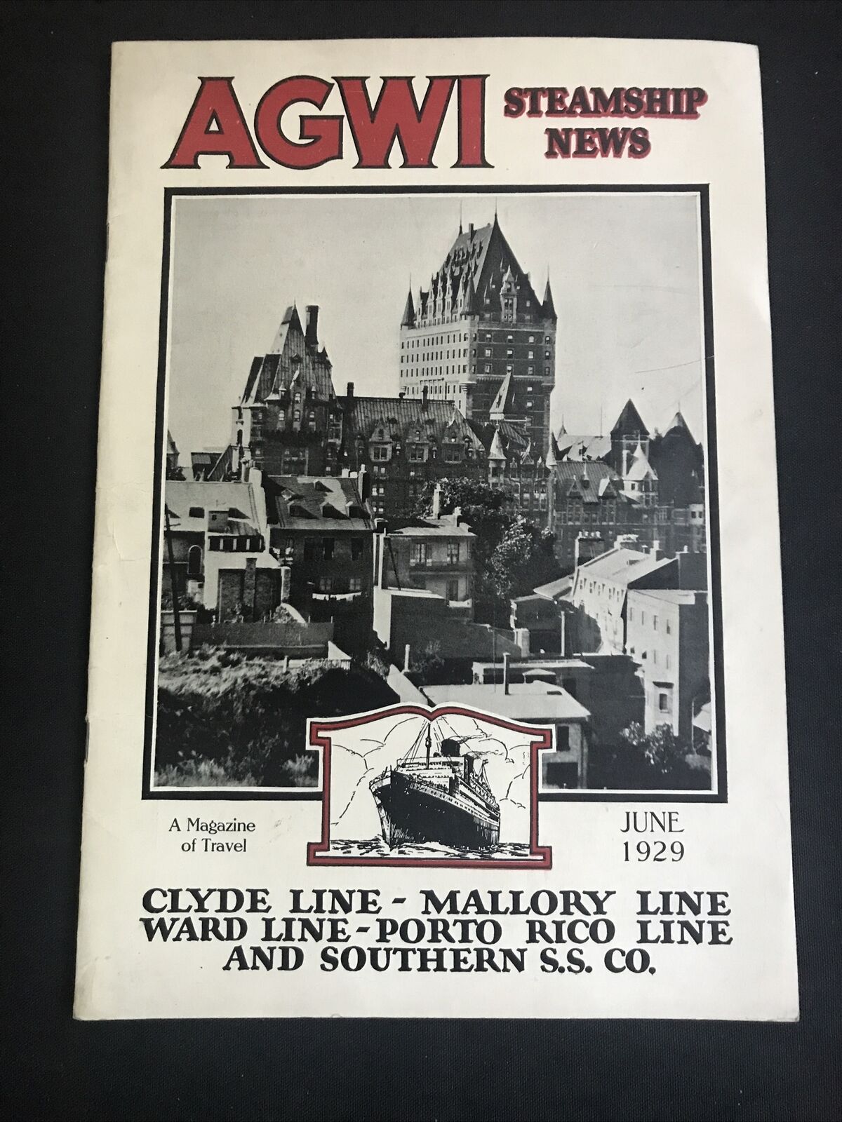 AGWI Steamship news June 1929 Clyde Mallory Ward  Porto Rico southern￼￼