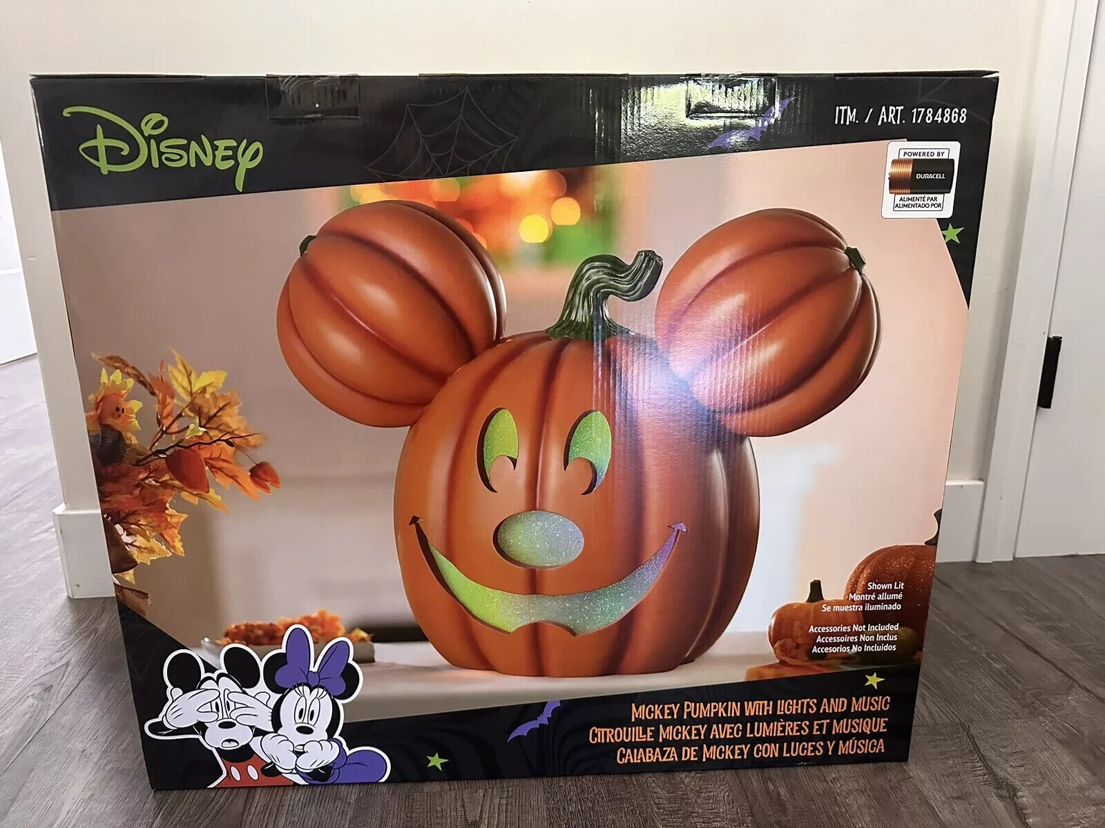 Disney Mickey Pumpkin Light Up & Musical Jack O Lantern Costco 2024 IN HAND NIB
