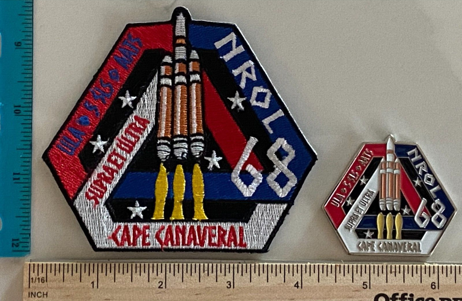 MILITARY BLACK OPS COIN AND PATCH SET - NROL-68 CAPE CANAVERAL SUPRA ET ULTRA