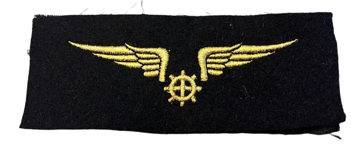 French Air Force Mechanic Patch Cloth Fabric Insignia Embroidered Wings Badge