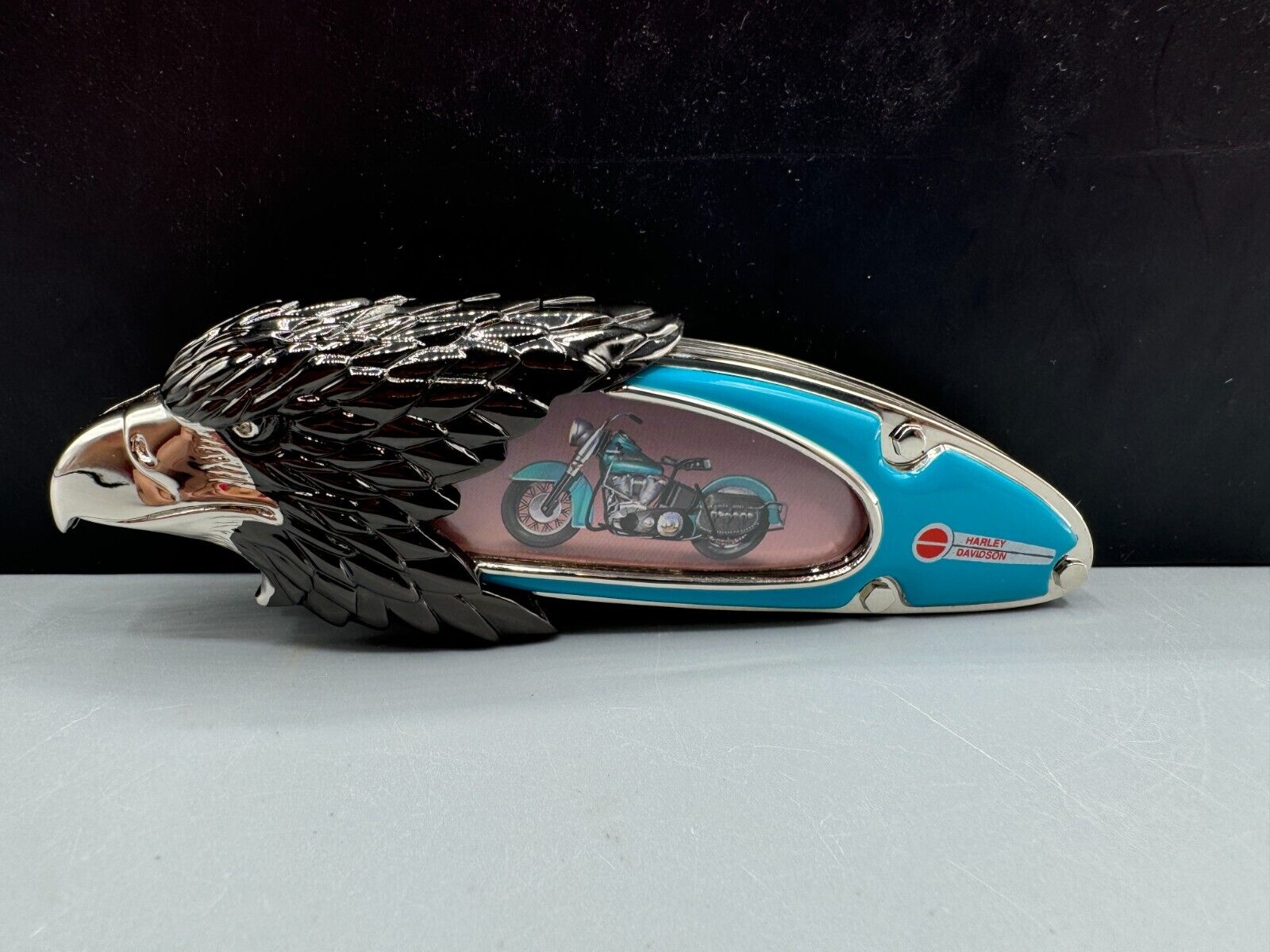Franklin Mint 1949 Hydra Glide Harley Davidson Collector Folding Knife  NIB COA