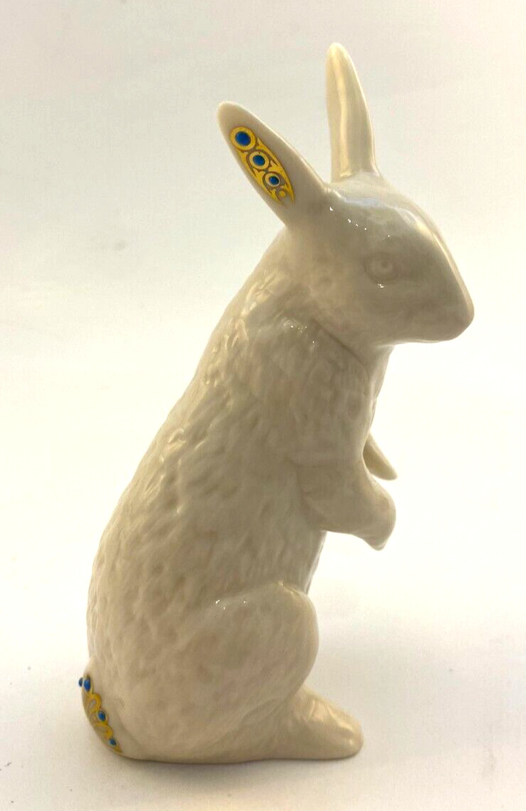 Vintage Lenox Porcelain Standing Rabbit Figurine Jewels Collection 1991