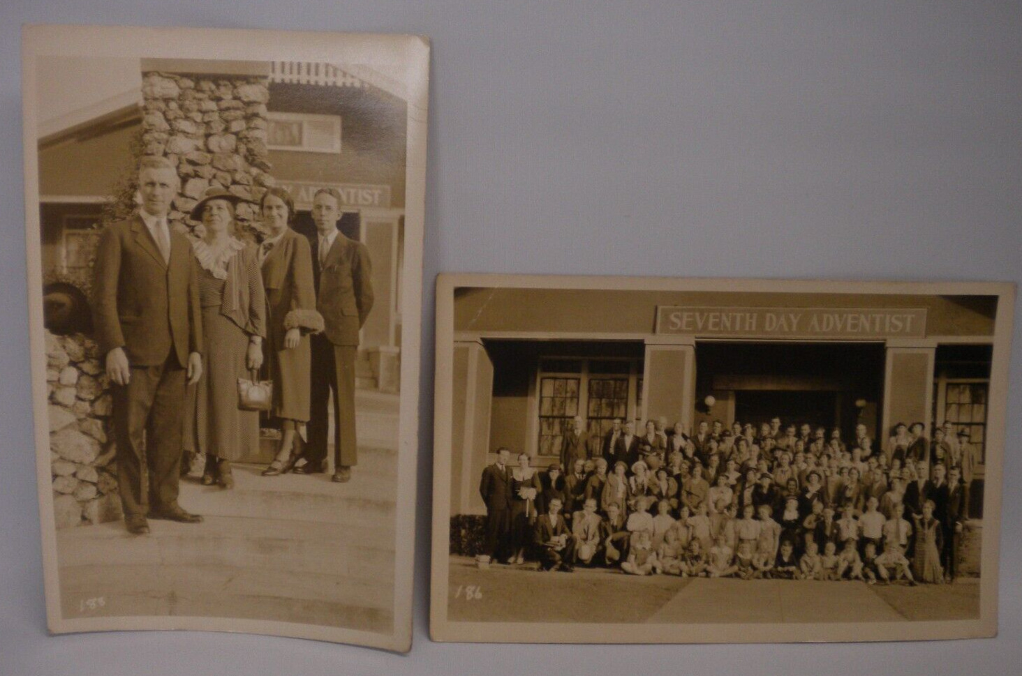 Antique Original Photograph 7th Day Adventist Photos 20s 30s Congregation Church