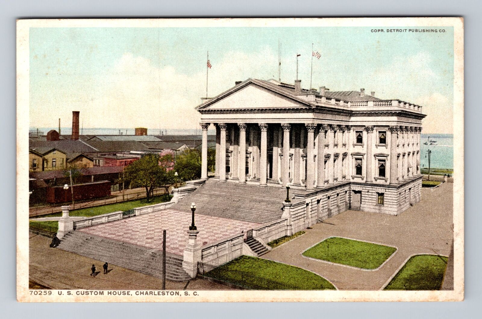 Charleston SC-South Carolina, U.S Custom House, Antique Vintage Postcard