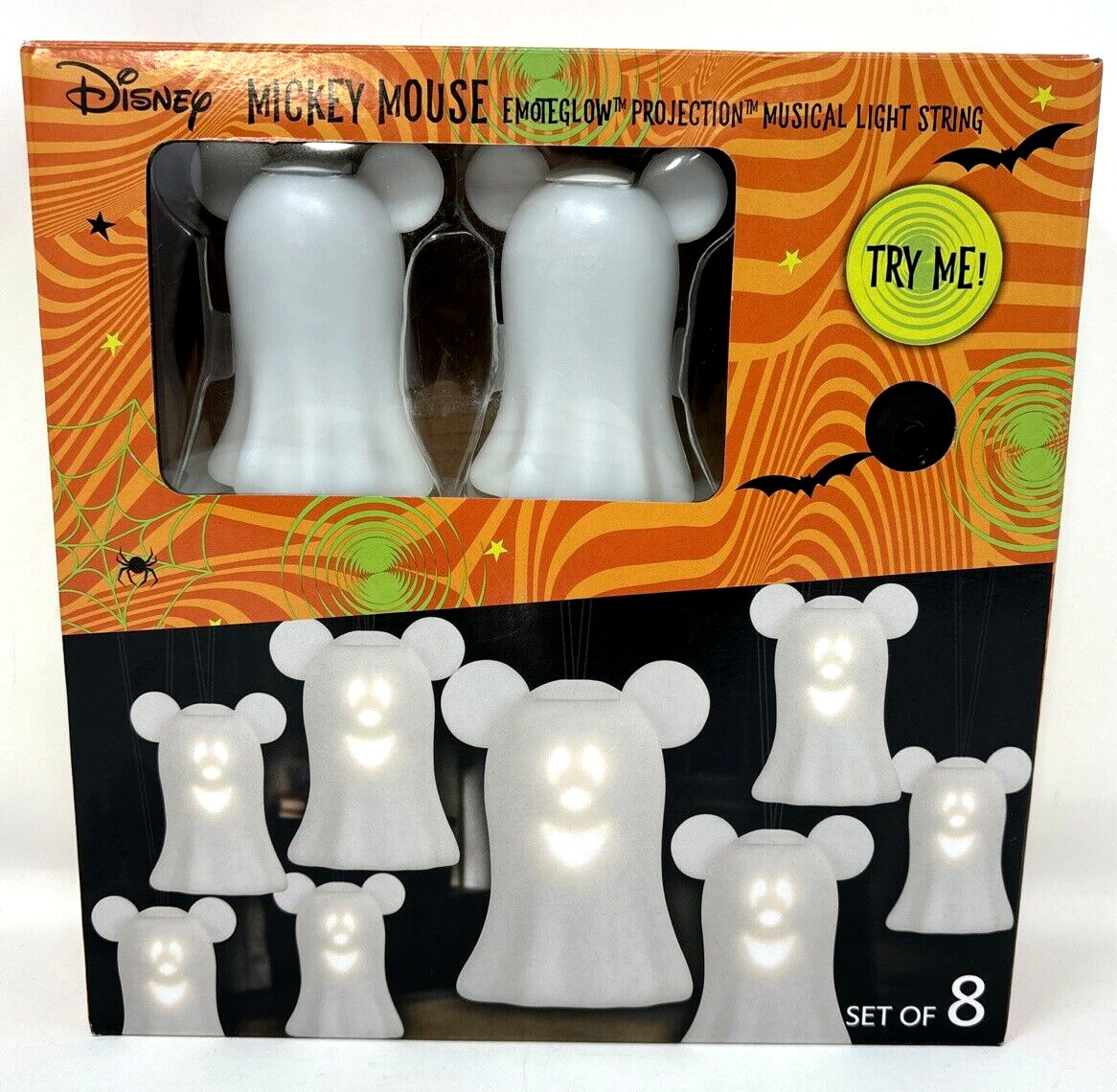 2024 Disney Halloween Mickey GHOST Musical Emoteglow Projection String Lights