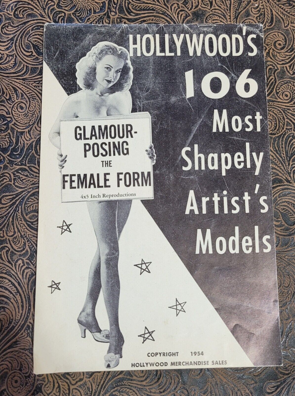 Hollywood's Most Shapely Artists Models, B&W BOOK, 53 Pg 1954, Great Condition