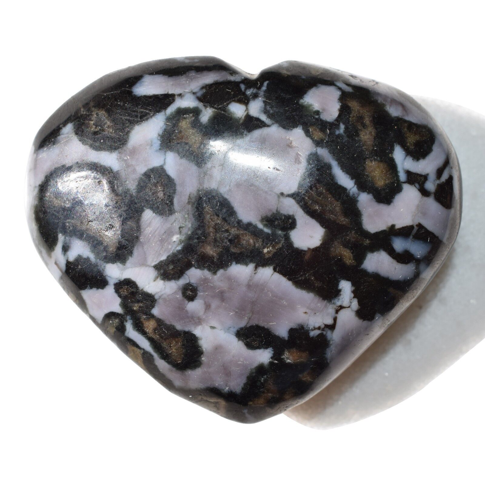 Himalayan Mystic Indigo Gabbro Crystal Puffy Heart / Palm Stone ~1.2