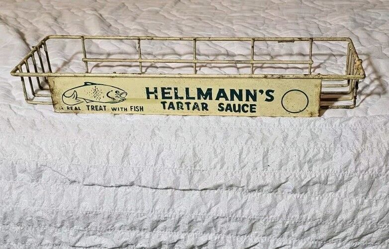 Vintage Hellmans Tarter Sauce Basket Shelf A Real Treat With Fish Mayonnaise  