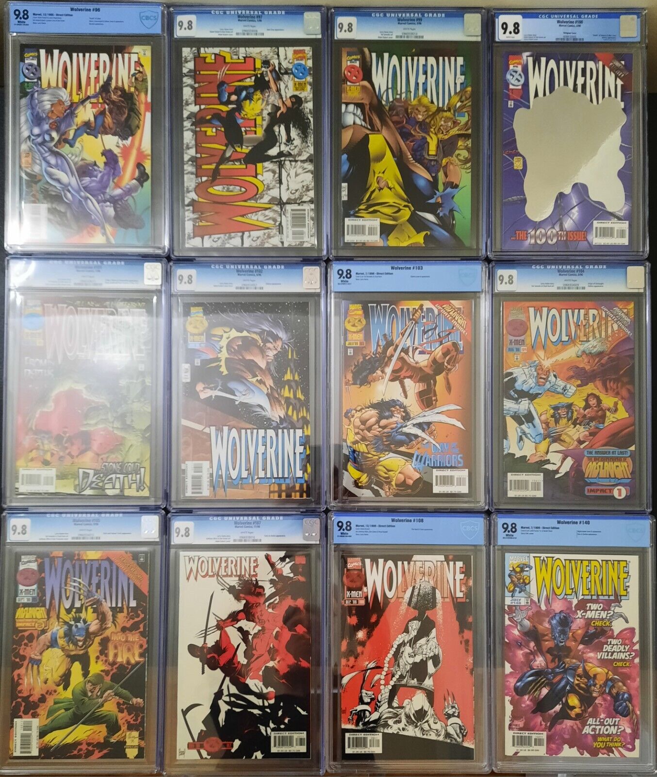 Wolverine Graded Comic Lot (12) ALL 9.8's CGC CBCS 1996 NM+
