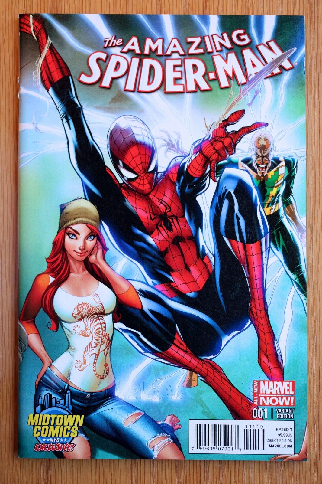 The Amazing Spider-Man #1 J Scott Campbell Midtown Variant *NM+* (2014 Marvel)