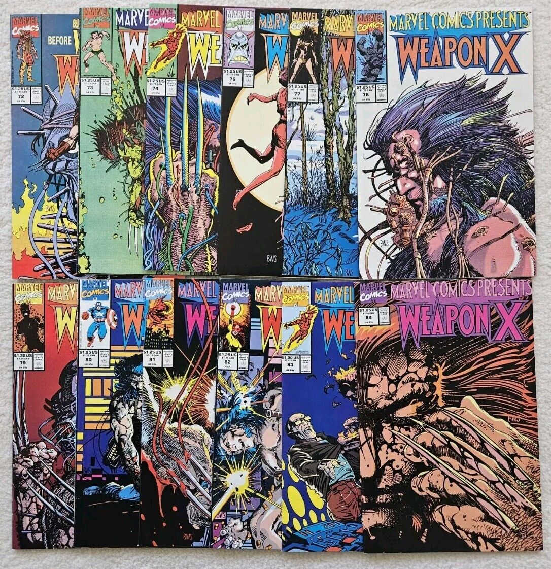 Marvel Comics Presents #72-84 (Missing #75 13 issue lot) NM Weapon X