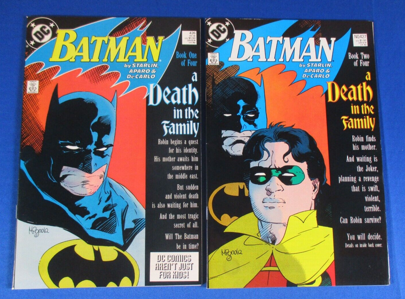 Batman 426 427 DC Comics a Death in the Family  Book One Two High Grade MN