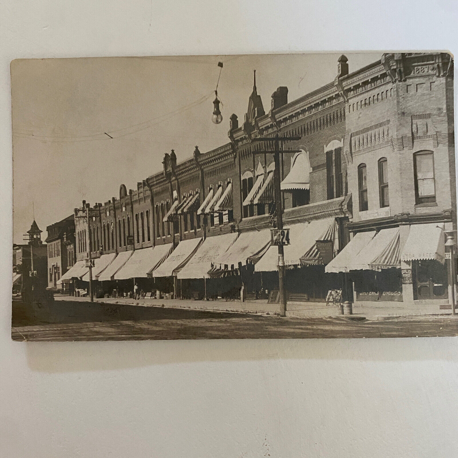 Antique East Side Main Street, Davison County, South Dakota RPPC Postcard 