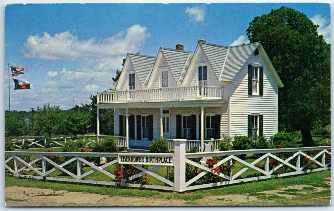 Postcard - Eisenhower Birthplace - Denison, Texas