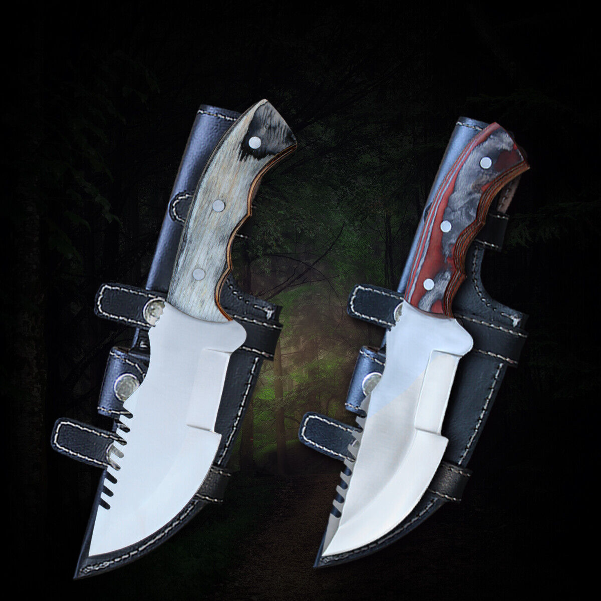 TRACKER® Stainless Steel knife 2 pcs Set Survival Knife Gift, Hunting knife Gift