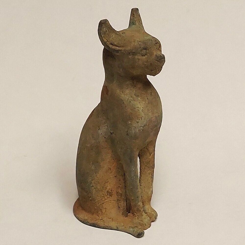 Rare Large Antique Egyptian Bronze Cat Statue~Ancient Egypt Goddess Bastet/Bast