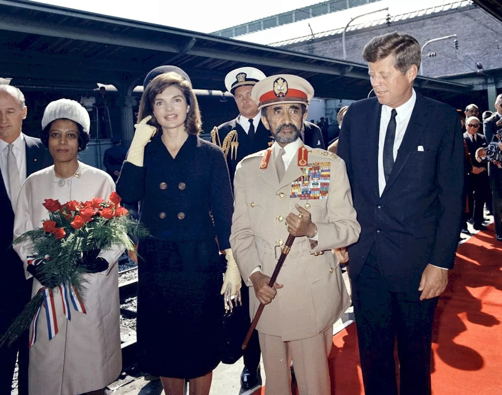 1963 HAILE SELASSIE with PRESIDENT KENNEDY JFK Historic Picture Photo 4x6